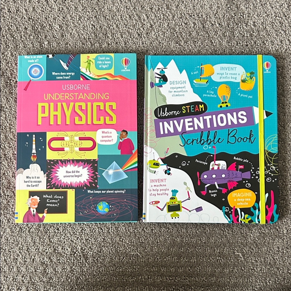Usborne Physics and STEAM Scribble Book Set - Pink and Blue
